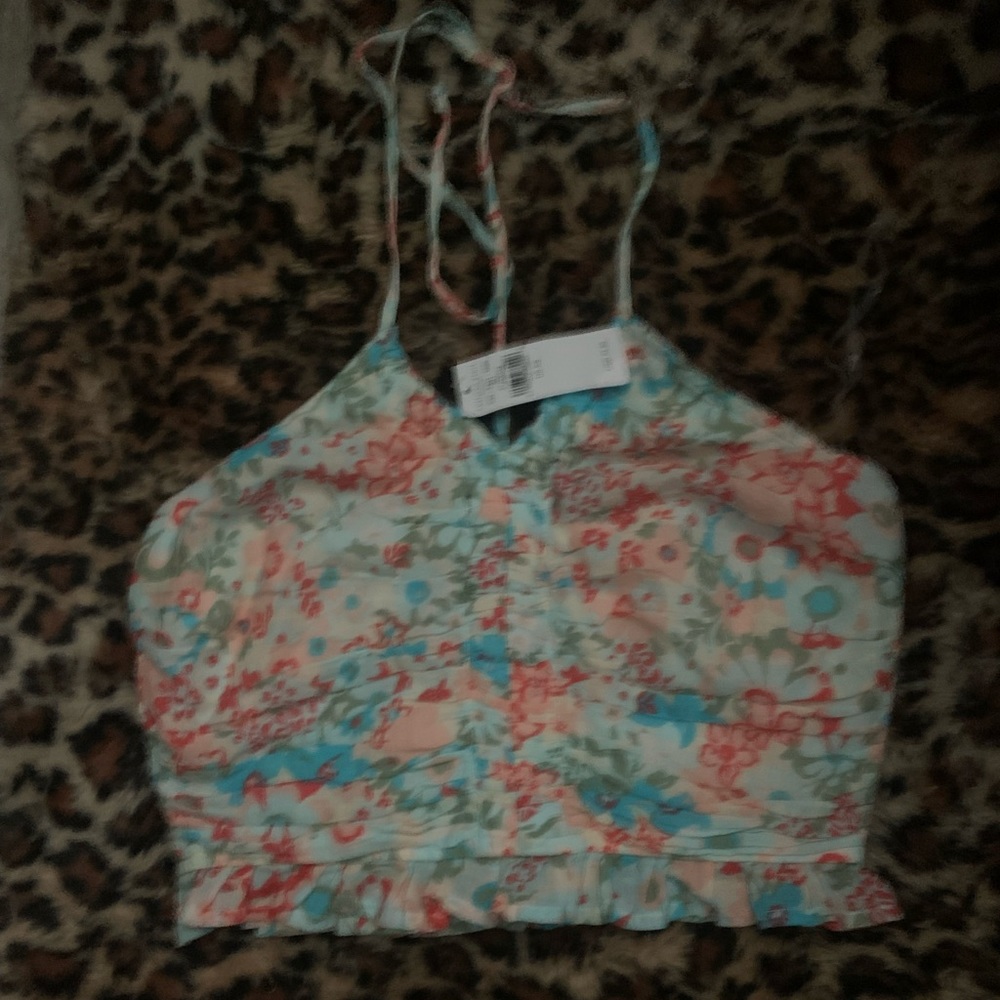 American eagle flower crop top